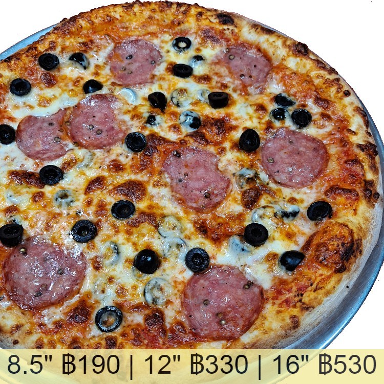 Salami and Black Olive Pizza New York Pizza House Order Online